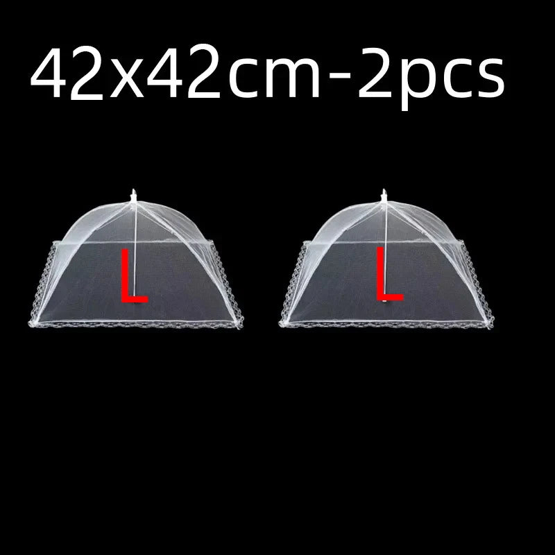 Collapsible Mesh Food Cover – Pop-Up Fly Screen Tent for Outdoors & BBQ Peaceful Pleasures Health and Wellness 17inch 42x42cm 2pcs