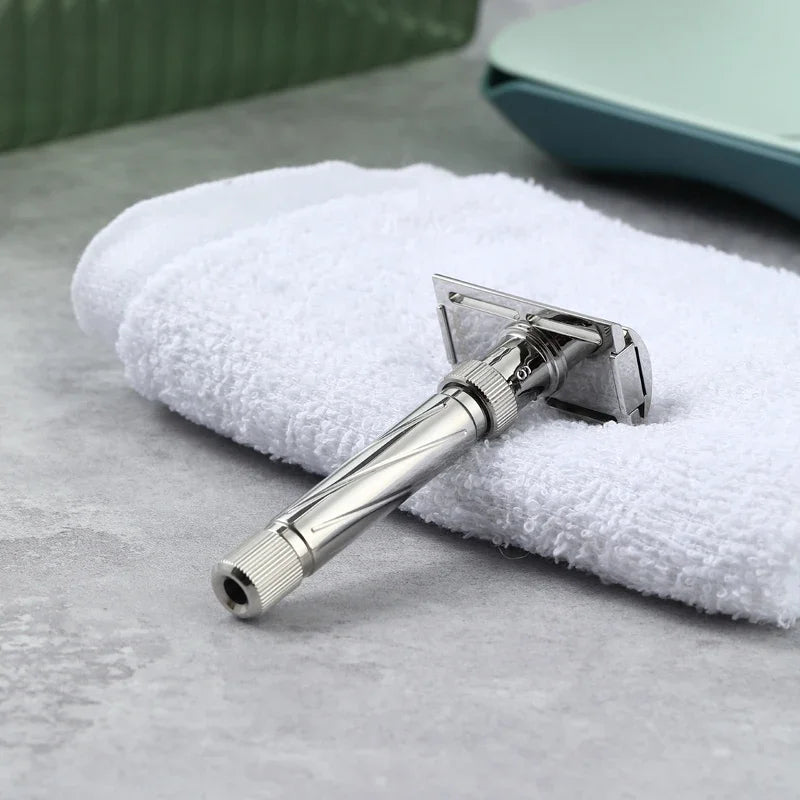 Yaqi Ultima Stainless Steel Adjustable Safety Razor for Men - Comfortable Shaving Experience Peaceful Pleasures Health and Wellness