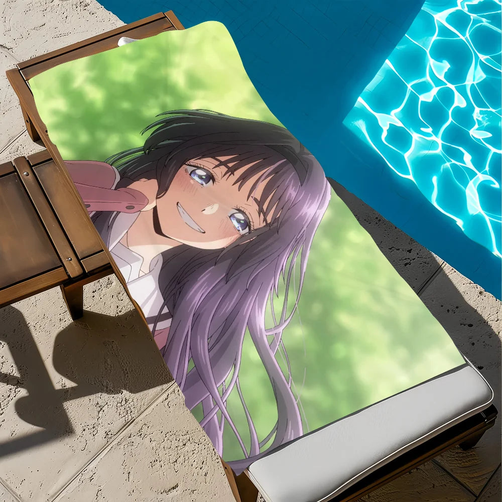 Kawaii Anime Quick-Dry Beach Towel | Soft Microfiber Pool Towel Quick-Dry Beach Towel Peaceful Pleasures Health and Wellness z1 STJ90x180CM