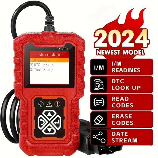 OBD2 Scanner & Battery Tester – 1996+ Car Diagnostic Tool Peaceful Pleasures Health and Wellness Red