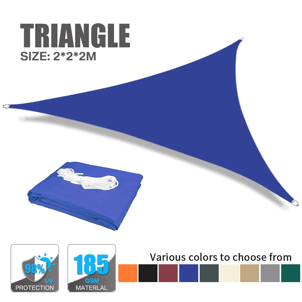 Triangle Sun Shade Sail 280 GSM 95% UV Block – Patio & Garden