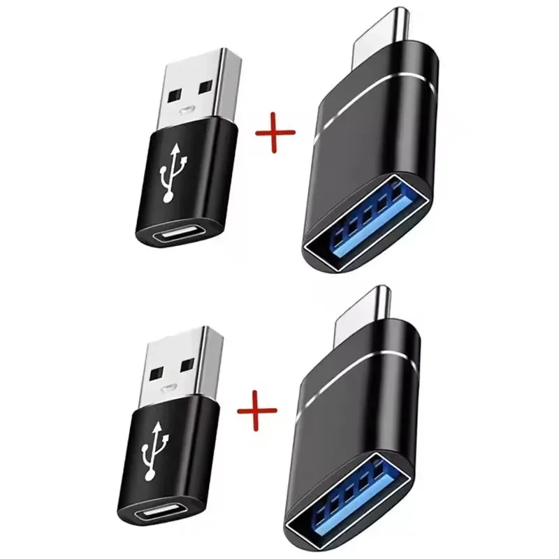 1-8PCS Type C To USB 3.0 OTG Adapter USB C Male To USB Female Converter For Laptop Macbook Samsung Xiaomi USB C OTG Connector Peaceful Pleasures Health and Wellness 4pcs Black Set