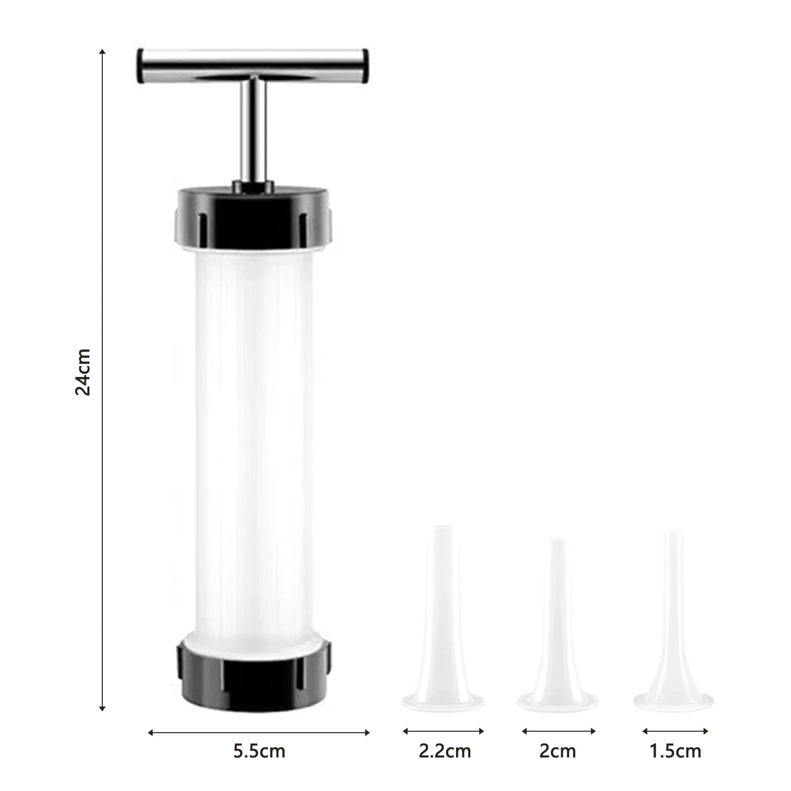 Manual Sausage Maker with 3 Filler Nozzles | Hand Push Stuffer Manual Sausage Stuffer Peaceful Pleasures Health and Wellness