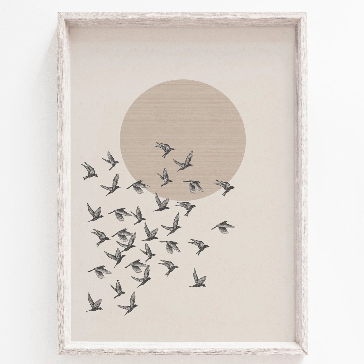 Vintage Scandinavian Bird Canvas Wall Art | Minimalist Print