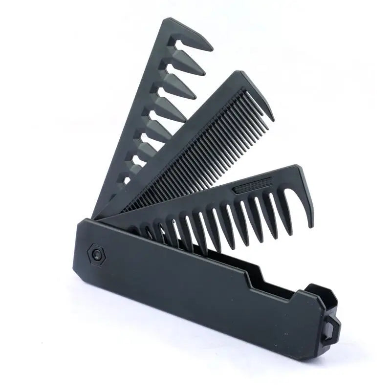 Folding Pocket Comb – Wide & Fine Tooth Hair & Beard Comb