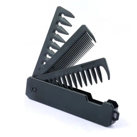 Folding Pocket Comb – Wide & Fine Tooth Hair & Beard Comb Folding Hair Comb Peaceful Pleasures Health and Wellness