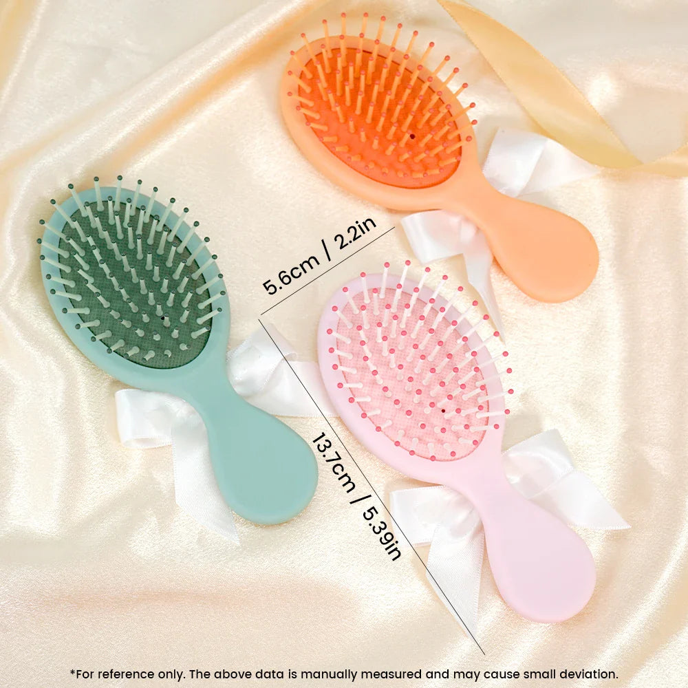 Cute Bowknot Air Cushion Hair Brush – 3 Pastel Colors