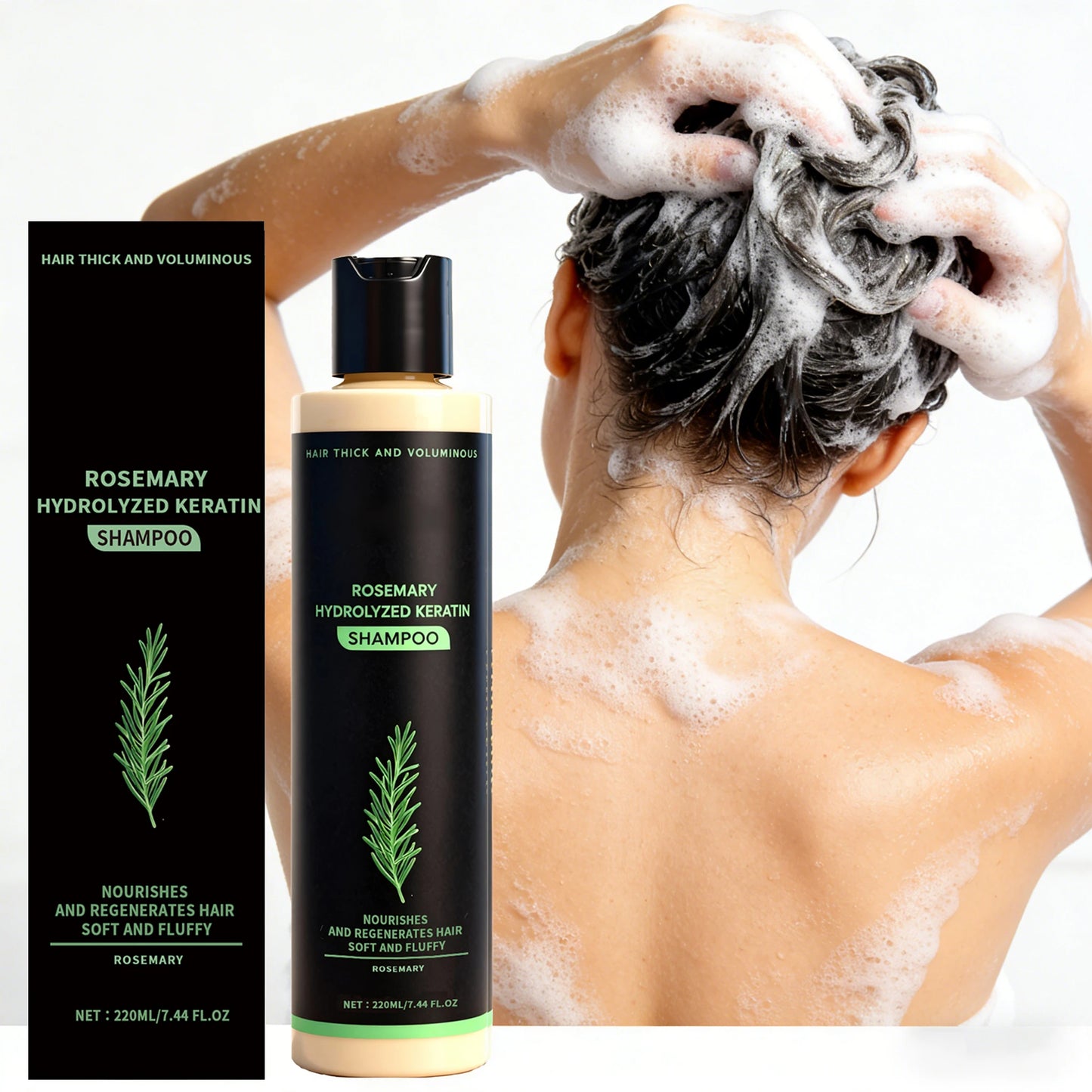 Rosemary Keratin Shampoo 220ml – Smooth, Moisturize & Volumize