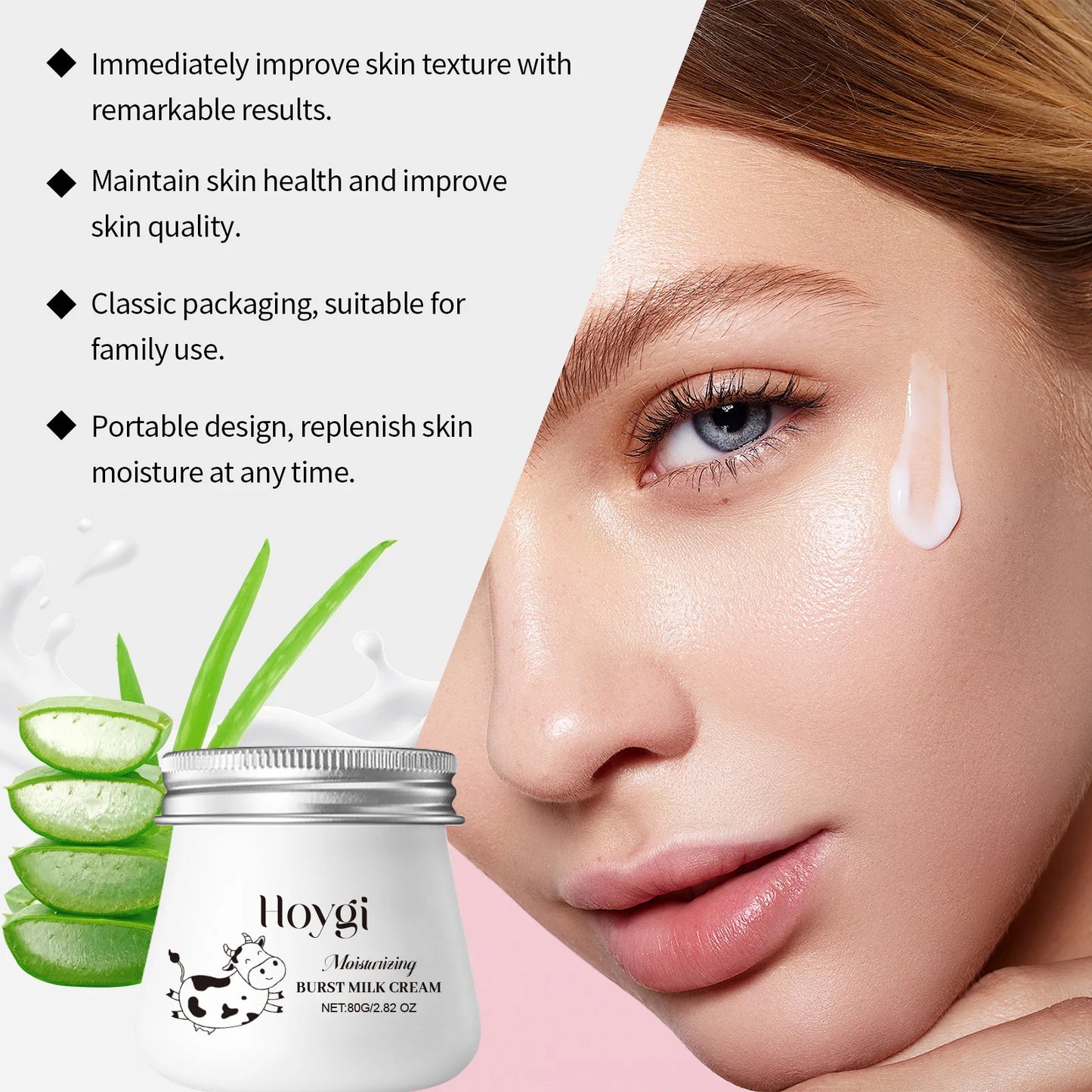 Milk Face Cream Brightening Anti Wrinkle Improve Dullness Fade Dark Spot Moisturizing Nourishing Shrink Pores Korea Cosmetics Peaceful Pleasures Health and Wellness