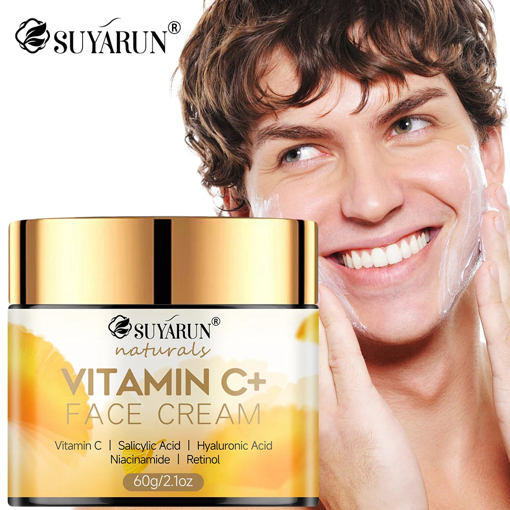 SUYARUN Hyaluronic Acid & Honey Vitamin C Face Cream - Brightening Anti-Aging Moisturizer, Hydrating Day/Night Cream for Skin. Peaceful Pleasures Health and Wellness