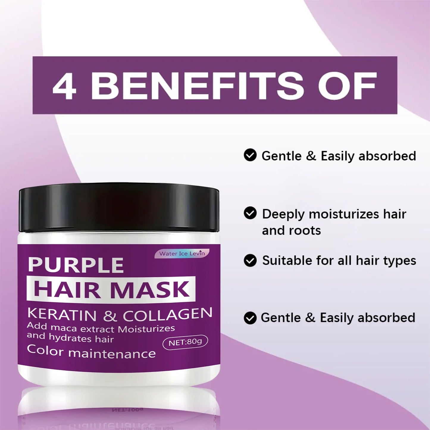 Purple Hair Mask – Color-Locking Deep Moisture & Toning 80g