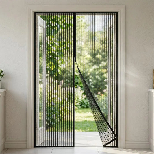 Magnetic Screen Door Mesh Curtain – Auto-Close Insect & Fly Screen Magnetic Door Screen Peaceful Pleasures Health and Wellness