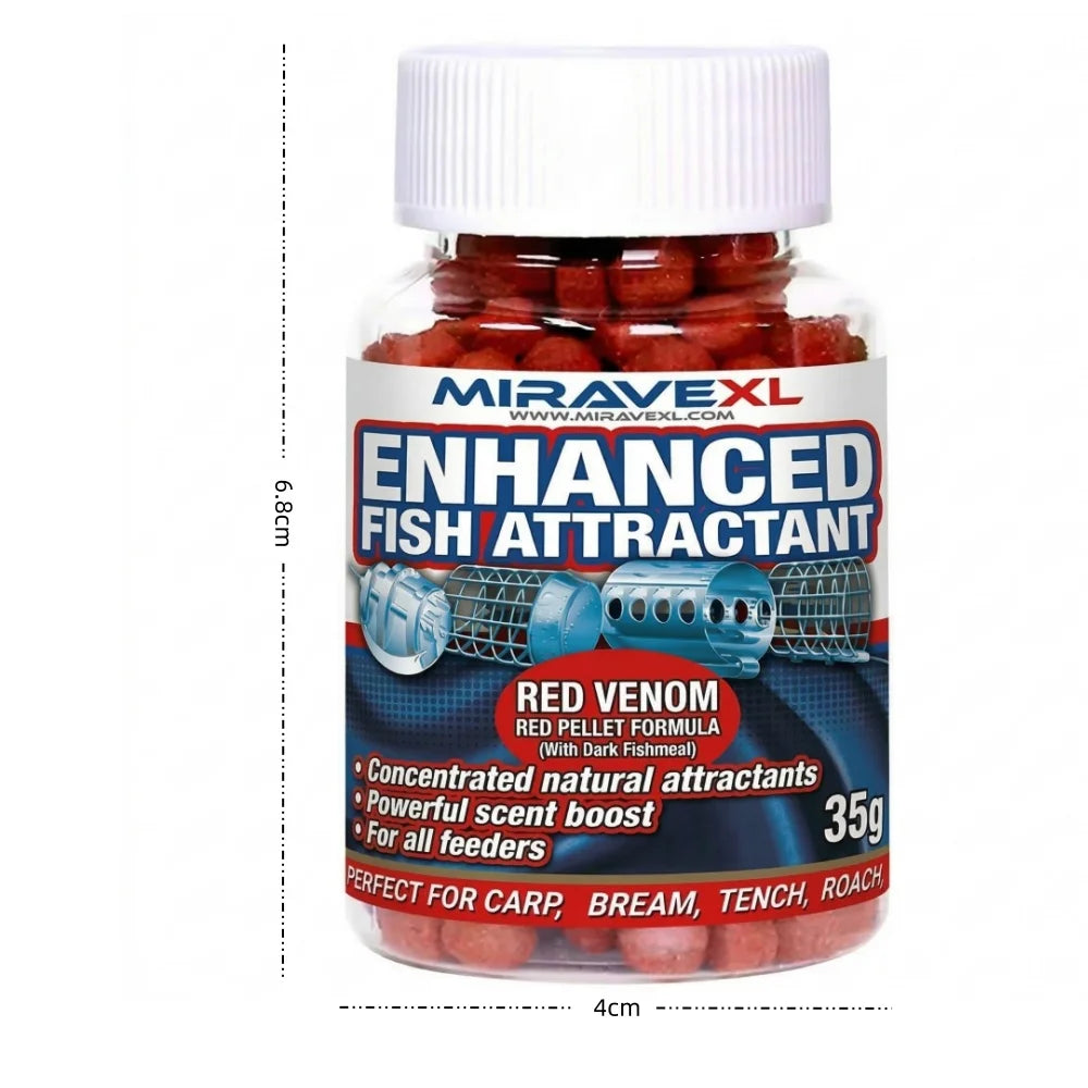 MIRAVAL Enhancer Fish Attractant Red Pellet Bait High Protein Concentrated Scent Carp Bream Roach Feeder Fishing Accessories Peaceful Pleasures Health and Wellness