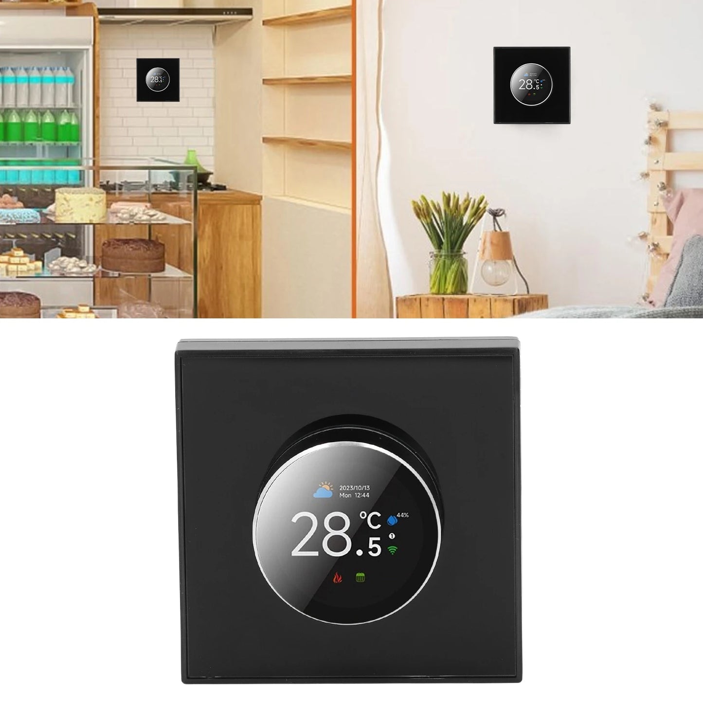 Smart Knob Thermostat Water Heating Digital Thermostat Intuitive 95~240VAC Digital IP20 Protecting Temp Controller for Home Peaceful Pleasures Health and Wellness