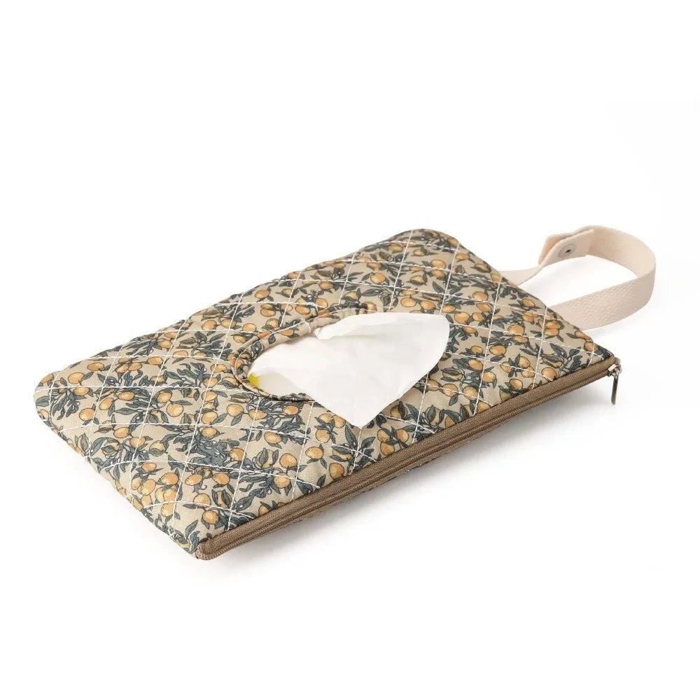 Floral Baby Wipes Dispenser Pouch | Portable Reusable Case