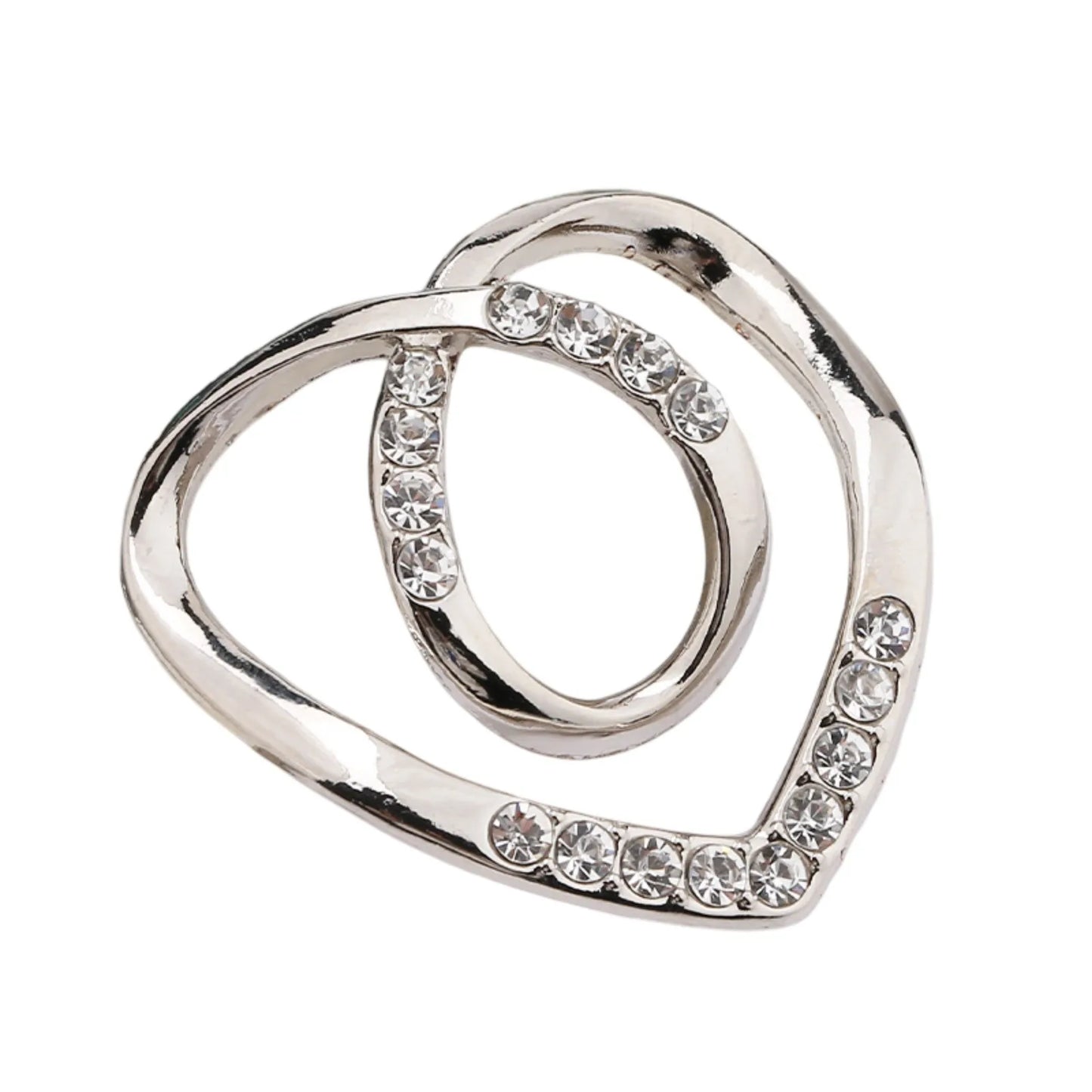 Crystal Pearl Scarf Ring Clip – Shirt Knot Buckle Brooch