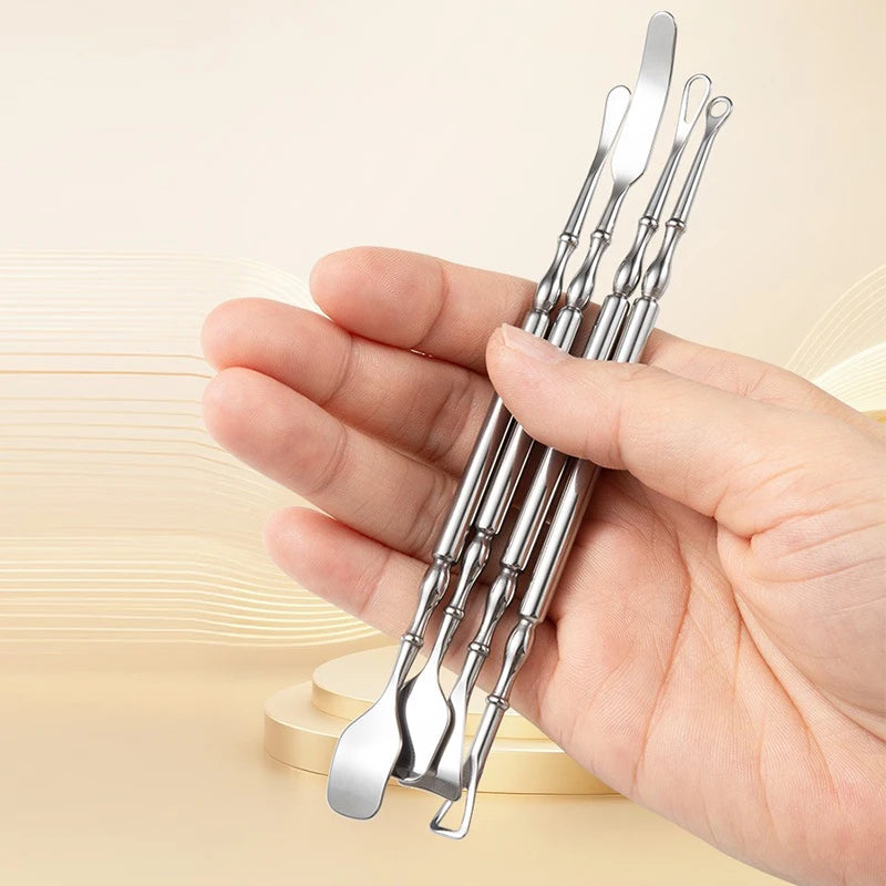 Stainless Steel Double-Head Blackhead Extractor Tool
