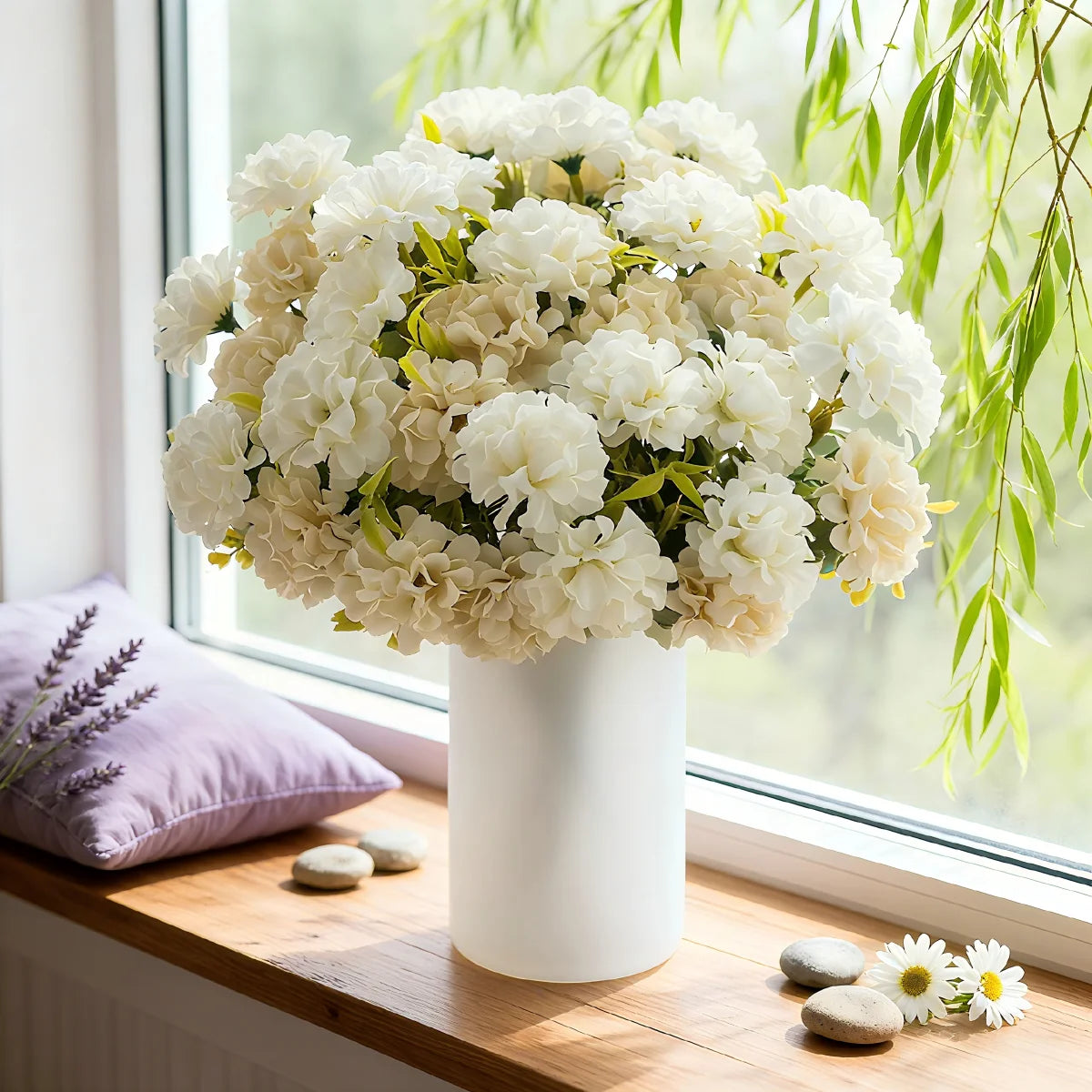 Artificial Silk Hydrangea Bouquet – Wedding & Home Decor
