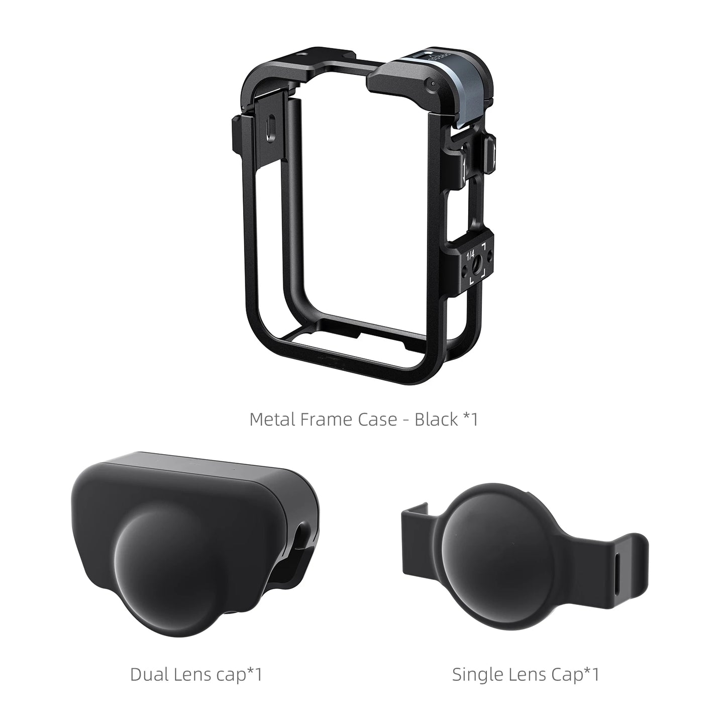 Quick Release Camera Protection Frame For DJI OSMO 360 Camera Aluminum Alloy Protective Frame Lens Protective Case Peaceful Pleasures Health and Wellness black