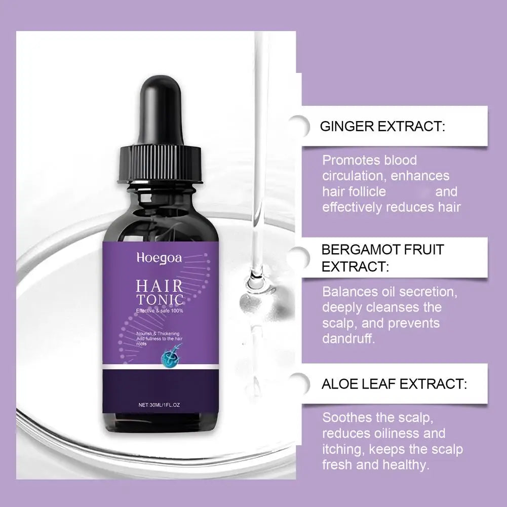 Daily Hair & Scalp Nourishing Serum – 30ml Plant Essential Oil Formula for Stronger, Thicker-Looking Hair, All Hair Types Peaceful Pleasures Health and Wellness