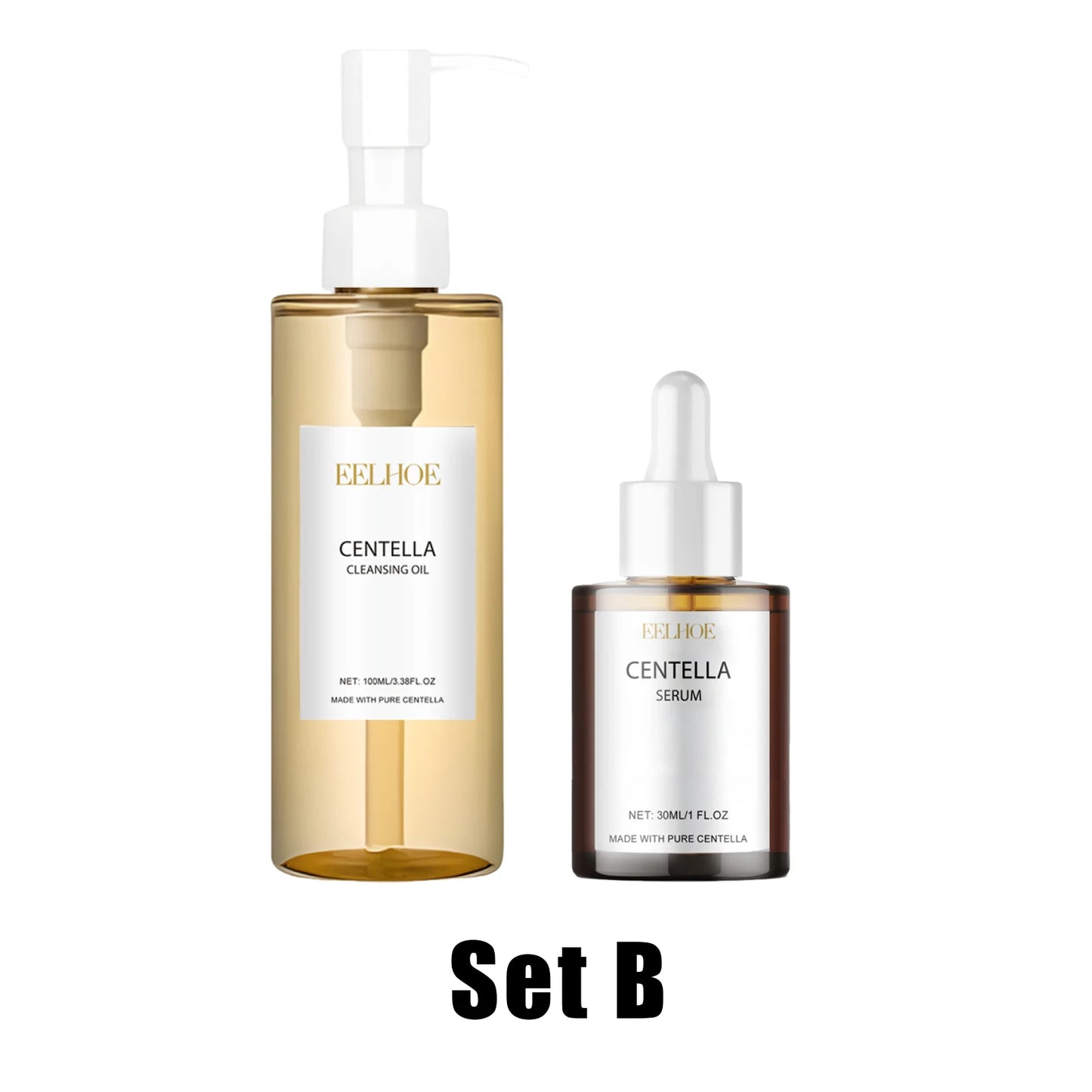 Centella Asiatica Skincare Set – Cleansing Oil, Cleanser & Serum
