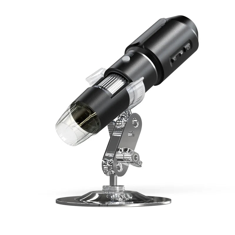 Wireless Wifi Digital Microscope High-Definition Skin and Hair Examination Magnifying Glass Electron Microscope Peaceful Pleasures Health and Wellness black