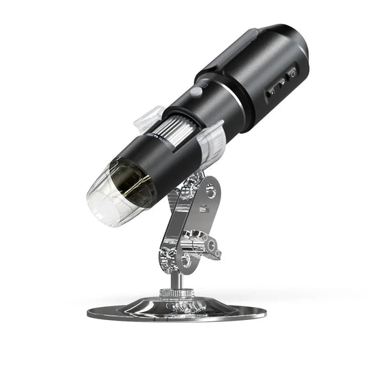 Wireless Wifi Digital Microscope High-Definition Skin and Hair Examination Magnifying Glass Electron Microscope Peaceful Pleasures Health and Wellness black