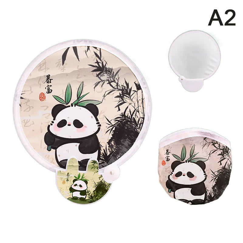 Kawaii Cartoon Folding Hand Fan – Foldable Summer Fan for Kids