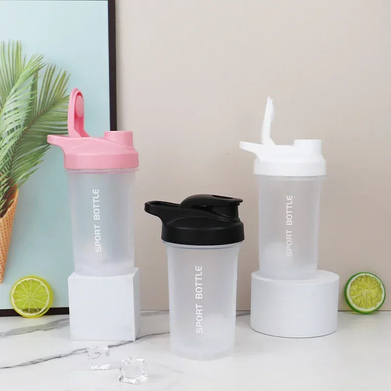 300ml Portable Protein Powder Shaker Bottle Leak Proof Water Bottle for Gym Outdoor Fitness Training Sport Mixing Cup with Scale Peaceful Pleasures Health and Wellness