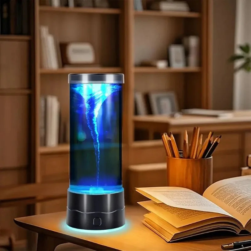 LED Tornado Mood Lamp – 7-Color Changing USB Night Light