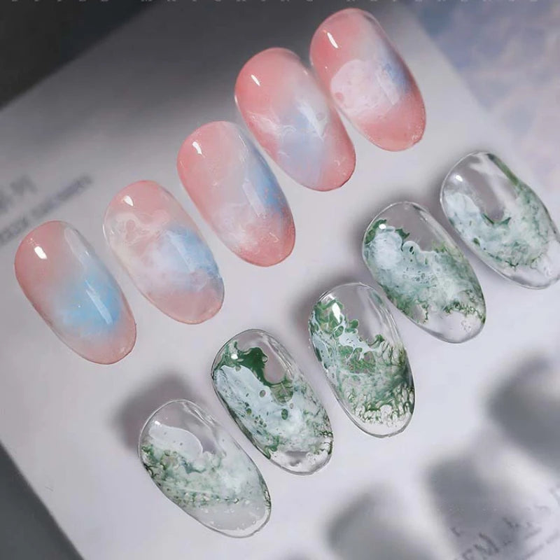 Sea Wave Blooming Gel Nail Polish – Gradient Halo Effect 15ml