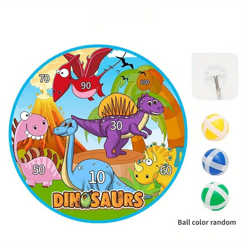Kids Sticky Ball Dart Board – Safe Indoor Outdoor Party Game