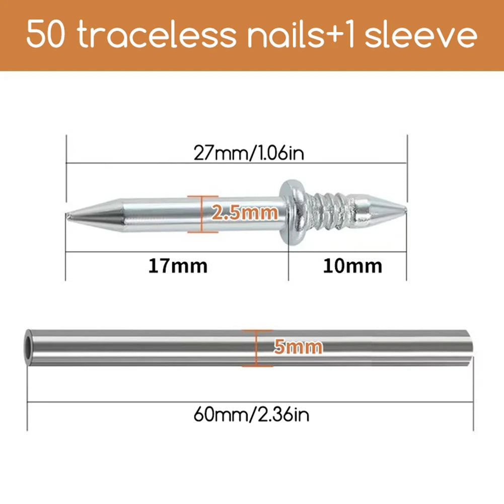 Trace-Less Nails Seamless Double Head Nails Skirting Boards Invisibles Safety Screws With Double Head Nails Home Improvement Peaceful Pleasures Health and Wellness