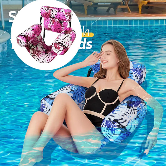 Inflatable Water Hammock – Foldable Pool Float Lounge Chair Inflatable Pool Float Oasis Select