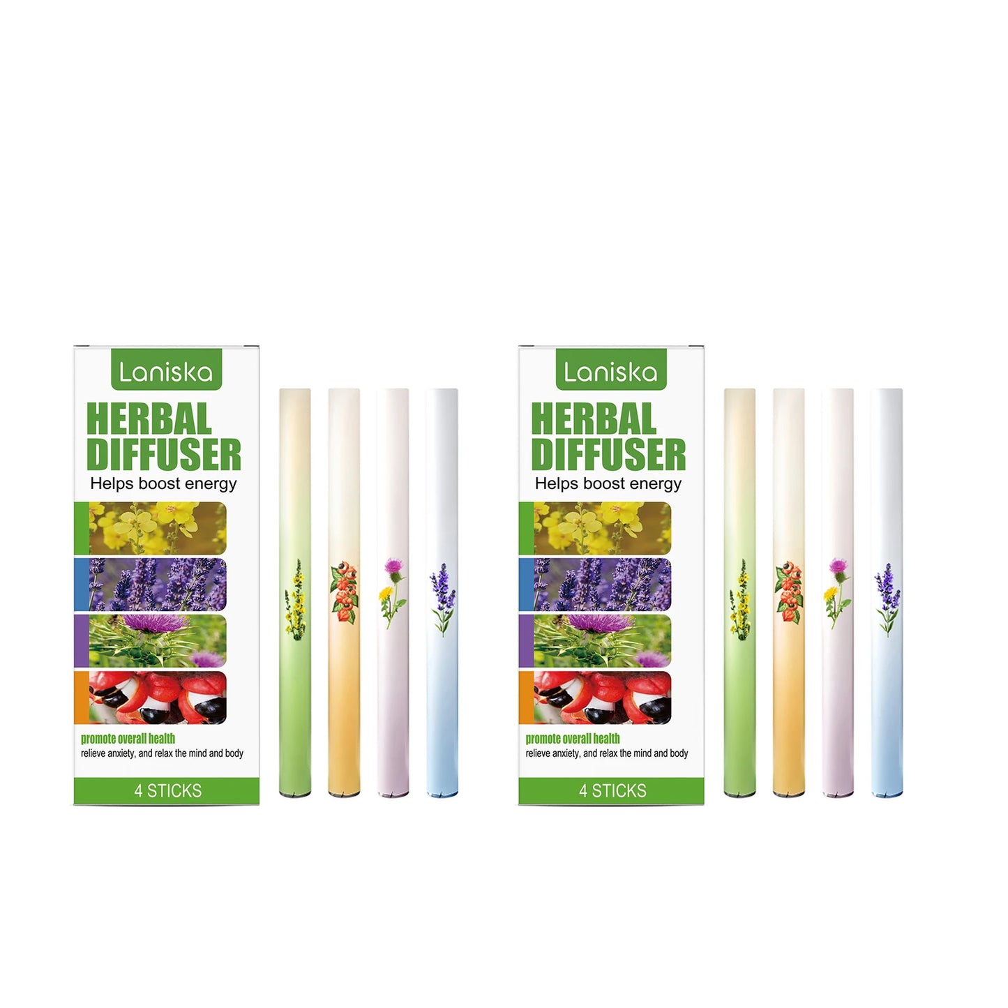 4pcs Herbal Lung Purifier Breath Refresh Liver Cleansing Relieve Nasal Stuffiness Relaxing Body Promote Sleep Health Energy Bar Peaceful Pleasures Health and Wellness 12ml boxed
