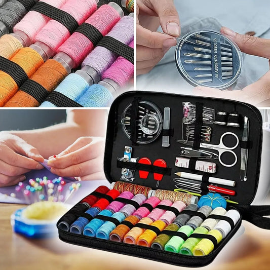 68/98pcs Multi-function Sewing Kits Bag DIY Sewing Tools Box Set for Hand Quilting Stitching Embroidery Thread Accessories Peaceful Pleasures Health and Wellness