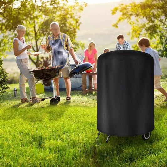 Round Grill Cover Outdoor Dustproof Kettle BBQ Raweao Weber Peaceful Pleasures Health and Wellness