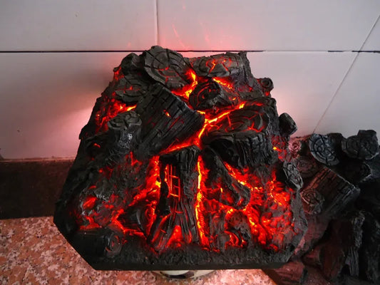 Resin Simulation Charcoal Fireplace Decoration Prop Fireplace Decor Prop Peaceful Pleasures Health and Wellness Default Title