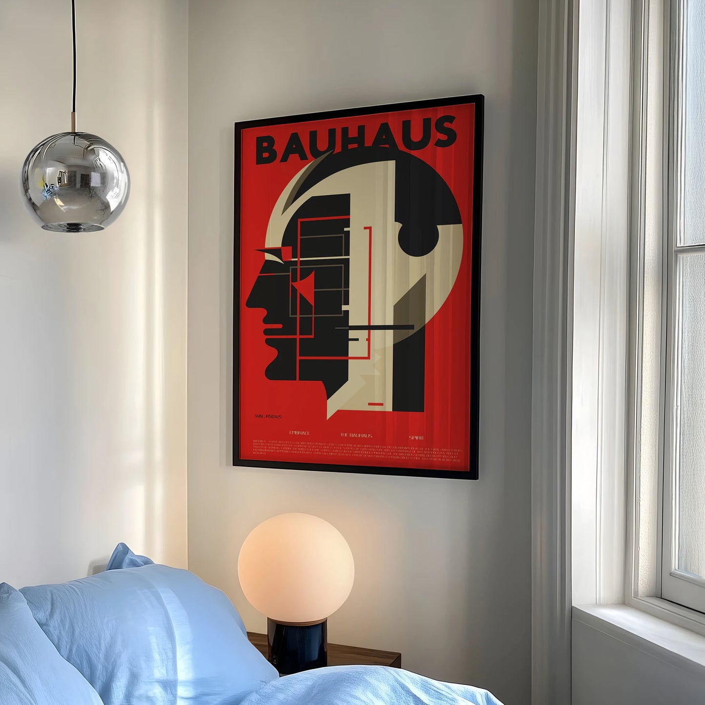 Modern Bauhaus Spirit Canvas Wall Art Print | Home Decor