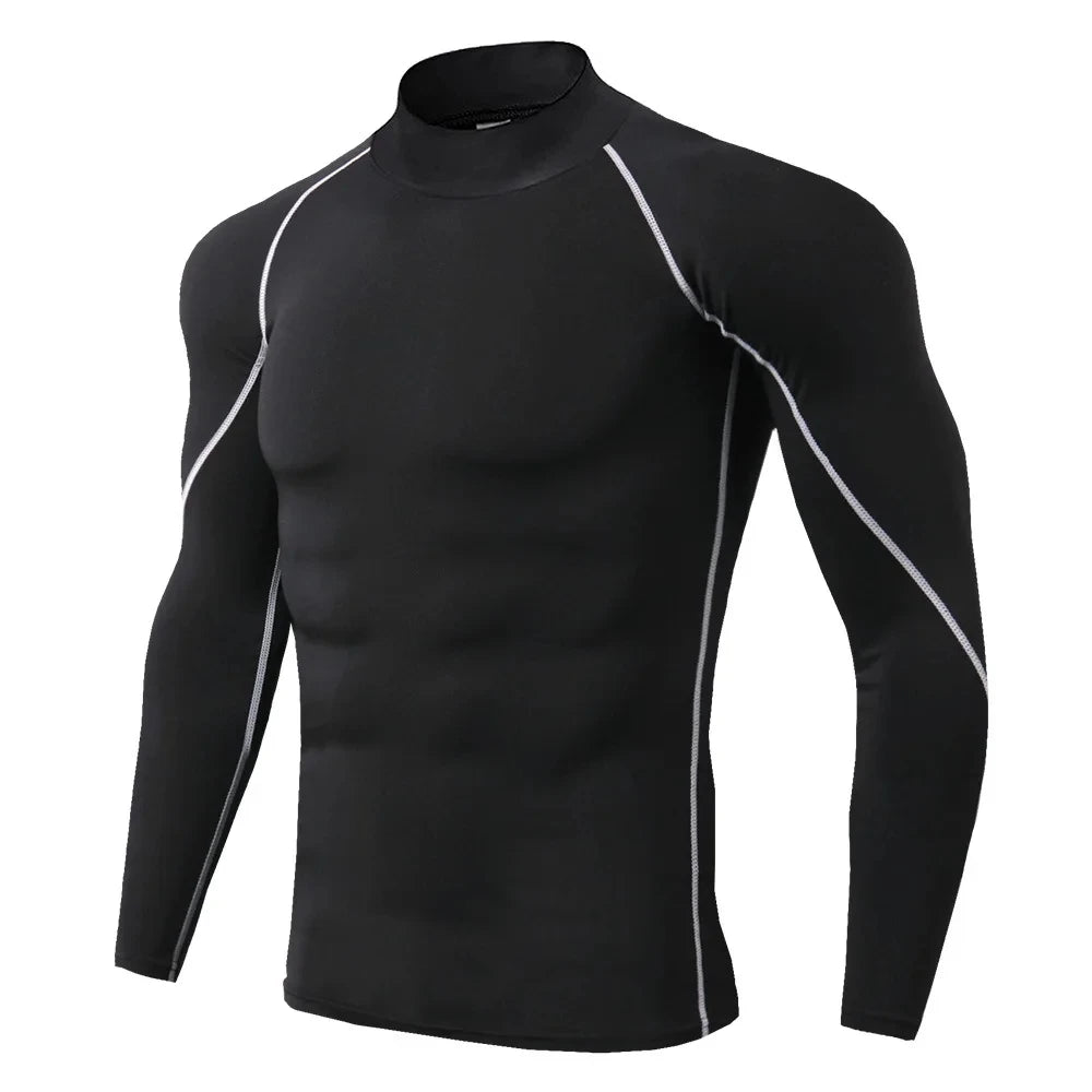 Men's Long Sleeve Compression Gym Shirt | Quick-Dry Sport Top