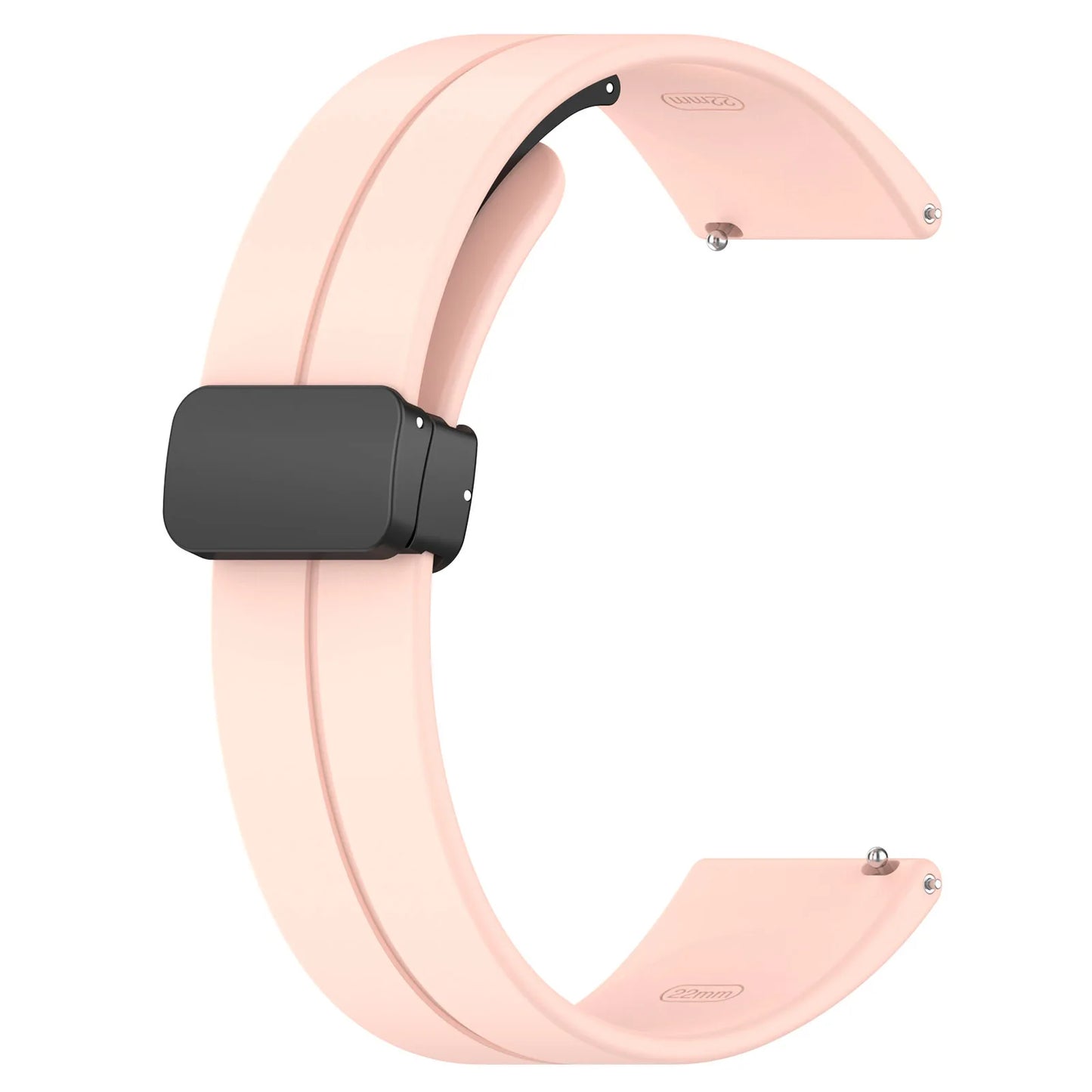 Silicone Watch Band 20mm 22mm – Xiaomi Samsung Huawei Strap Peaceful Pleasures Health and Wellness Light Pink 20MM