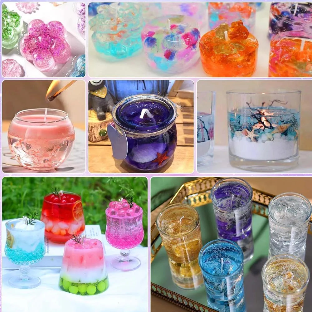 Blue Clear Gel Wax 100G – DIY Aromatherapy Candle Making
