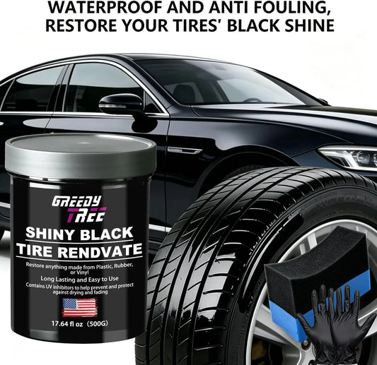 Tire Shine Kit – UV Protection Tire Dressing with Applicator Sponge Tire Care Kit Oasis Select