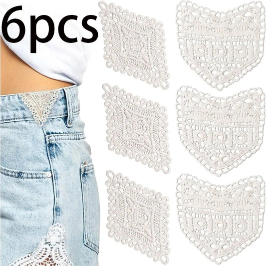 6-piece Lace Jeans Waist Extension Strap Adjustable Suitable Women's Peaceful Pleasures Health and Wellness 6pcs