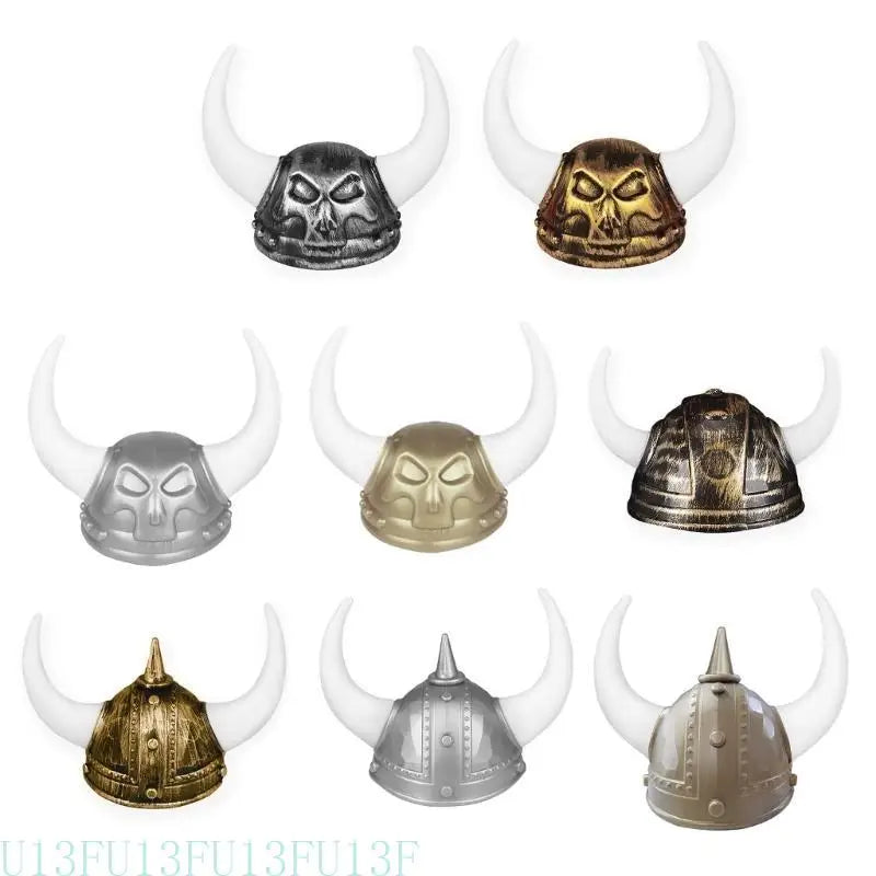 Viking Horned Helmet Hat – Medieval Warrior Costume Adults