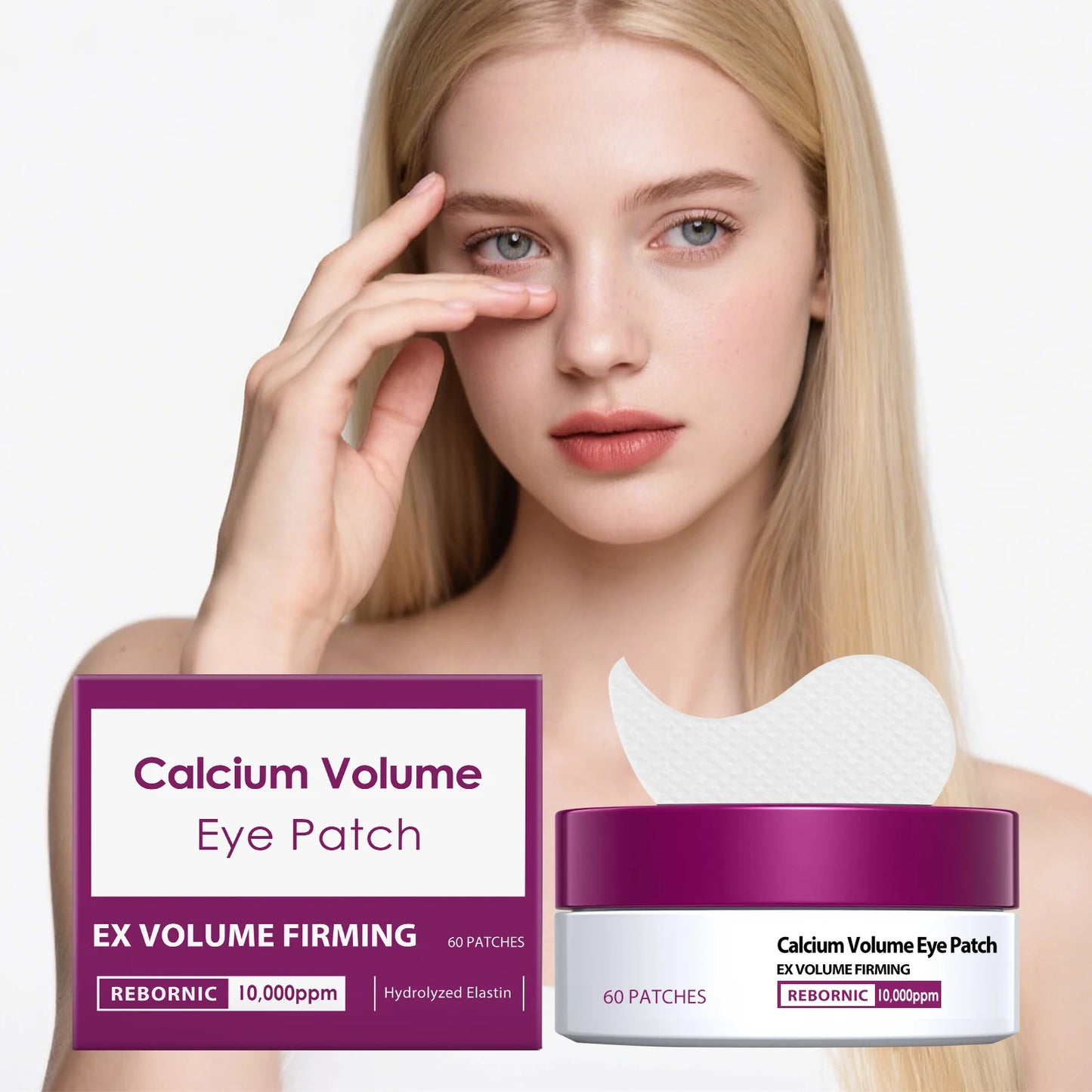 Calcium Collagen Eye Patches – Anti-Puffiness & Firming (60pk)