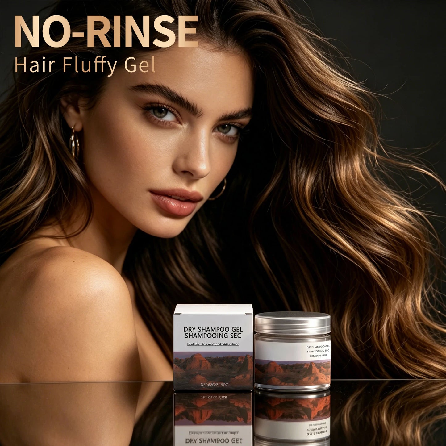 No-Rinse Hair Gel & Dry Shampoo | Volume, Shine & Oil Control