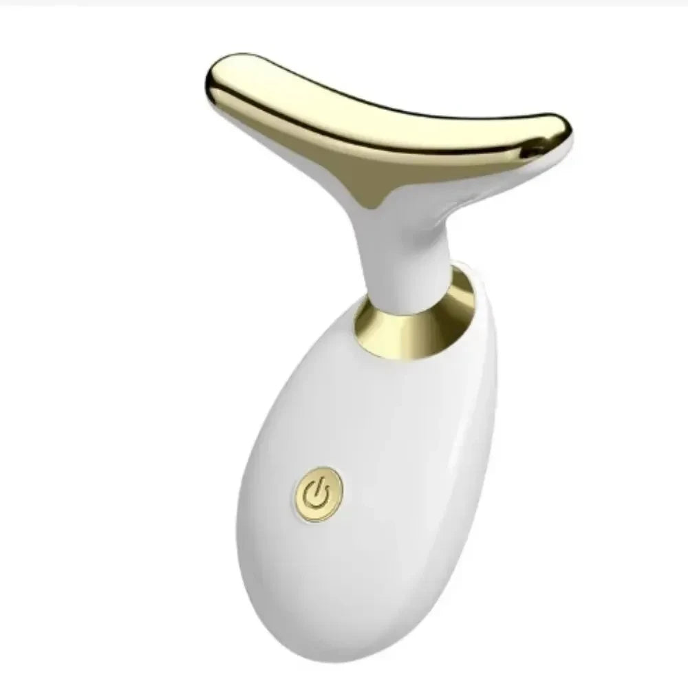 Electric skin tightening care massage device, suitable for treating wrinkles, double chin and skin firmness. Peaceful Pleasures Health and Wellness White