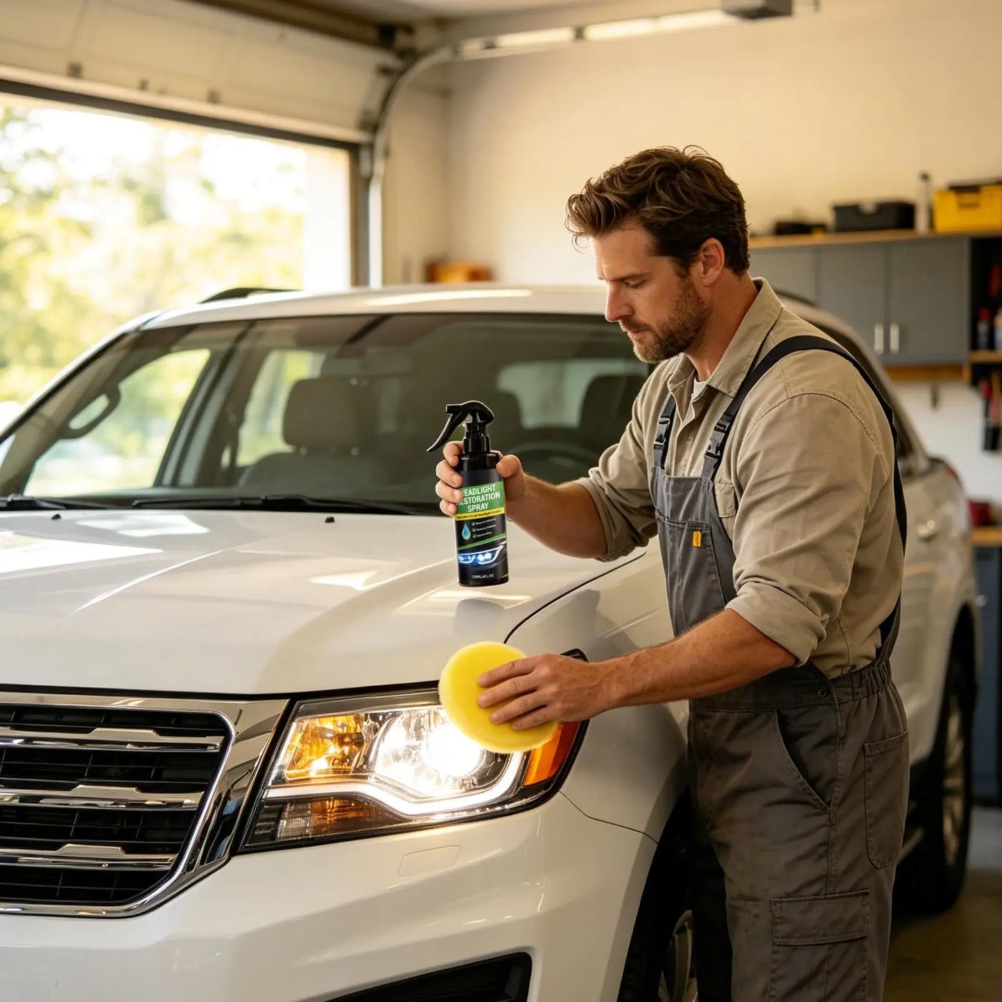 Car Headlight Restoration Spray Kit – Removes Oxidation & Haze