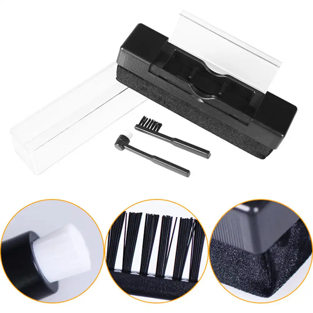 3-Piece Vinyl Record Cleaning Kit – Anti-Static Dust Brush